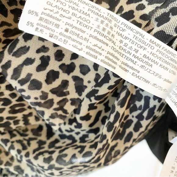 ZARA Leopard Print Tiered Tulle Mini Dress NWT - Picture 2 of 12